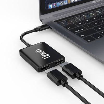 UPTab USB-C to Dual HDMI 2.0 4K 60Hz Adapter - HDMI Ports  Cables